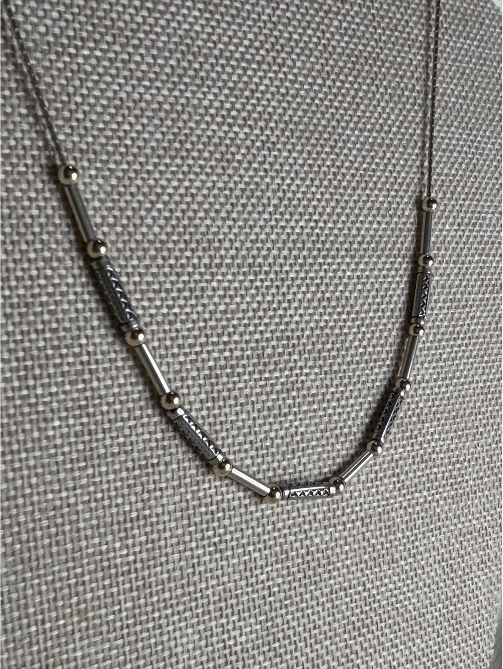 Silpada Rare Megido Sterling Silver Bead 9K Gold Bead 16" Necklace YN479/N0479
